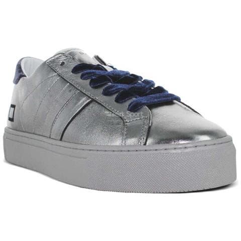 Mezze Scarpe Italiane Da Donna In Pelle Lucida Argento 36 - Foto 1