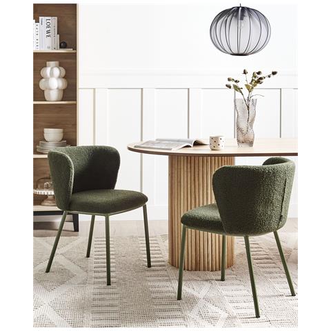Set Di 2 Sedie Da Pranzo Mina Ii Verde Scuro - Foto 1