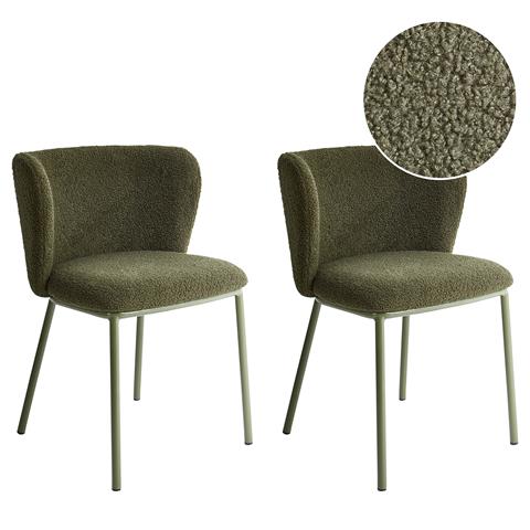 Set Di 2 Sedie Da Pranzo Mina Ii Verde Scuro - Foto 2