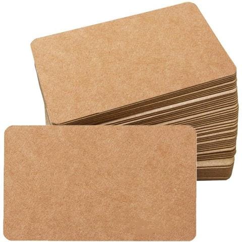 Biglietti Da Visita Kraft, Vuoti Non Stampati Confezione Da 100, 3,5"" X 2,2"" - Foto 4