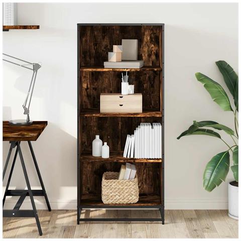 Libreria Rovere Fumo 60x35x139 Cm In Truciolato - Foto 3