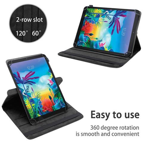 Cadorabo Custodia Per Tablet Compatibile Con Lg G Pad 5 (10.1 Zoll) In Nero - Coperchio Protettivo A 360 Gradi Fatto Di Finta Pelle Con Funzione Di Stand E Banda Elastica - Foto 2