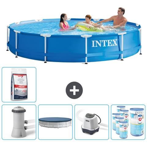 Piscina Fuori Terra - In Giro - 366x366x76 Cm - Blu - Include Accessori Coordinati Cb55 - Foto 1