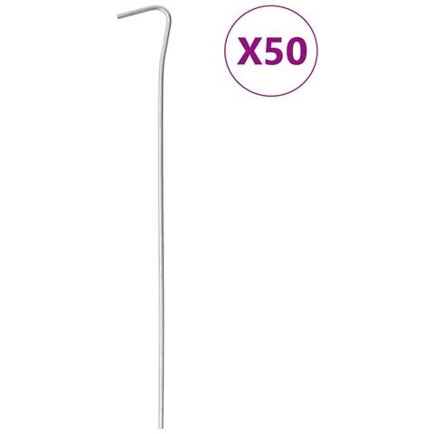 Picchetti per Tenda 50 pz 23 cm Ø3 mm in Acciaio Zincato - Foto 1