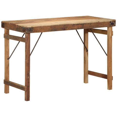 Tavolo da pranzo 110x55x76 cm in legno massello riciclato - Foto 2