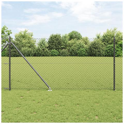 Recinzione a Maglie con 13 Picchetti A Spillo 1x25 m Acciaio Zincato - Foto 2