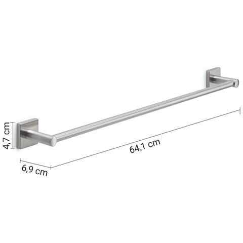 Portasalviette 60 Cm Da Muro In Acciaio Inox Aisi 304 E Cromall Fj21-60 Serie Fuji Satinato - Foto 2