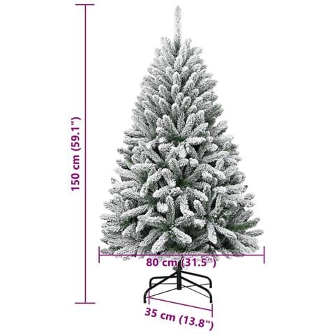 Lusso Casadino -  Albero Natale Artificiale Incernierato Con Neve Fioccata 150 Cm - Foto 8