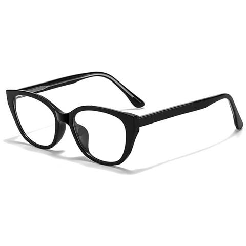 Occhiali Da Vista A Occhi Di Gatto Anti Luce Blu Compatibili Con Tr90 E Pc, Stile Retrò Unisex Per Protezione Visiva E Moda Black - Foto 1