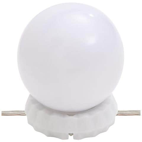 Tavolo da toeletta con specchio e luci LED in rovere nero legno ingegnerizzato - Foto 9