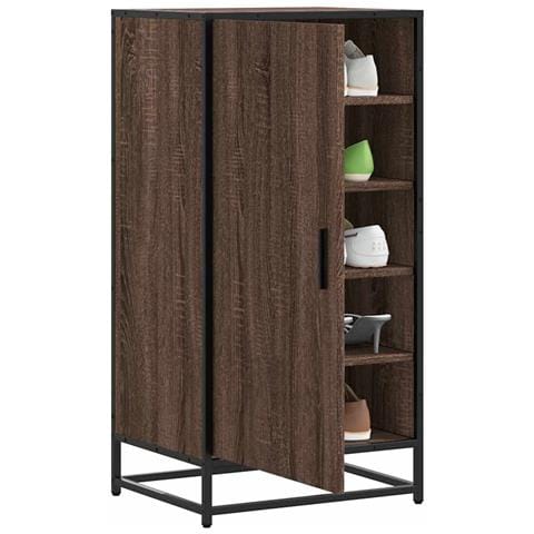 Scarpiera Rovere Marrone 48x38x97,5 cm in Legno Multistrato - Foto 2