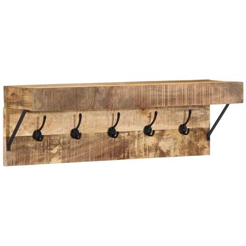 Appendiabiti Marrone 73 x 19 x 23 cm Legno massello di mango - Foto 1