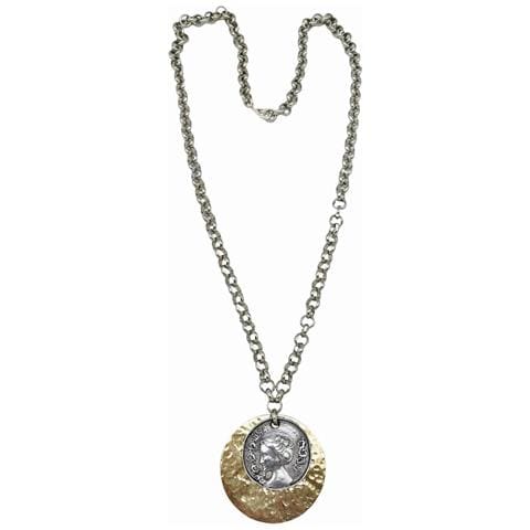 Collana Lunga Con Colori Misti, Piastra/medaglia - Foto 1