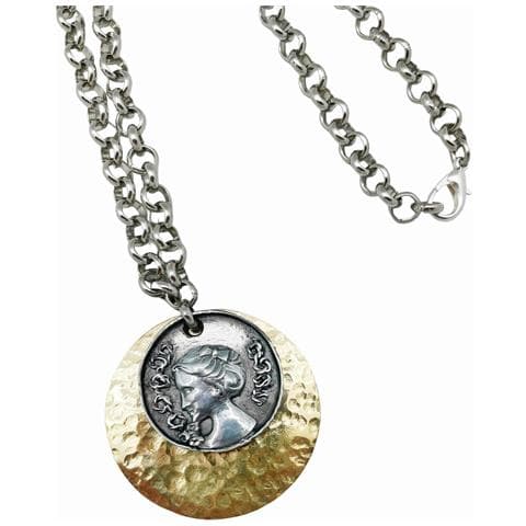 Collana Lunga Con Colori Misti, Piastra/medaglia - Foto 2