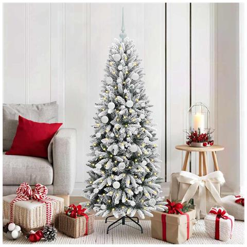 Albero di Natale artificiale con 150 LED Bianco 150 cm - Foto 2