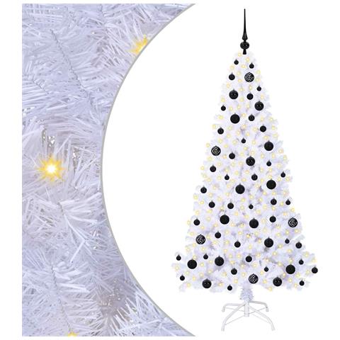 Albero di Natale artificiale Bianco 180 cm PVC e Acciaio - Foto 1