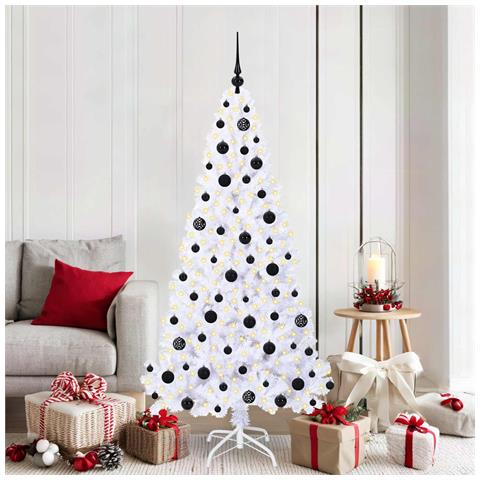 Albero di Natale artificiale Bianco 180 cm PVC e Acciaio - Foto 2