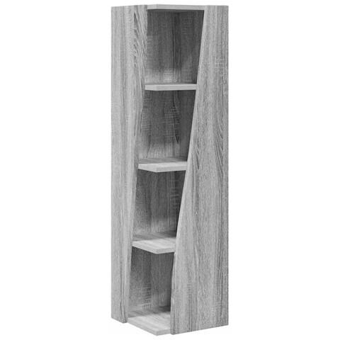 Mobile angolare Bianco 27,5x27x102cm Legno multistrato - Foto 1
