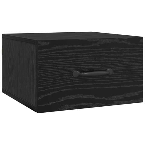 Armadio da Notte Rovere Nero 35 x 35 x 20 cm Legno multistrato - Foto 1