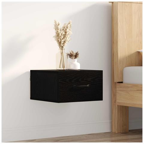 Armadio da Notte Rovere Nero 35 x 35 x 20 cm Legno multistrato - Foto 2