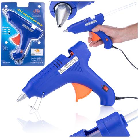 Pistola Per Colla A Caldo 100w Con Interruttore - Riscaldamento Rapido | Ø Colla 11mm, Ø Ugello 1mm | Uso Universale Su Materiali Diversi - Foto 1