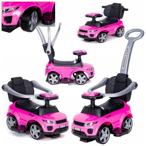 Cavalcabile spingi, 3-in-1, auto per bambini, grande auto, clacson, musica, rosa e nera - Foto 4