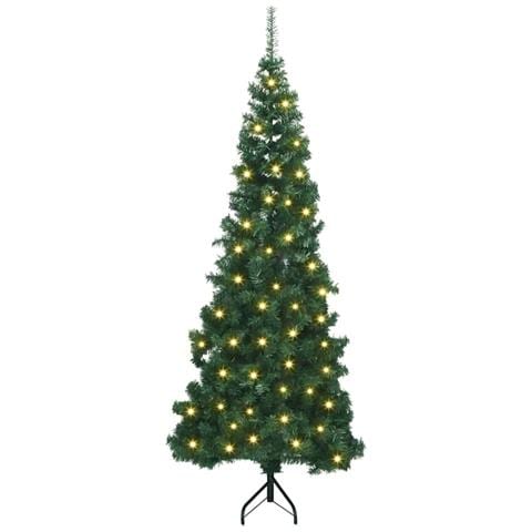 Albero di Natale Artificiale Angolare con 300 LED Verde 180 cm - Foto 2