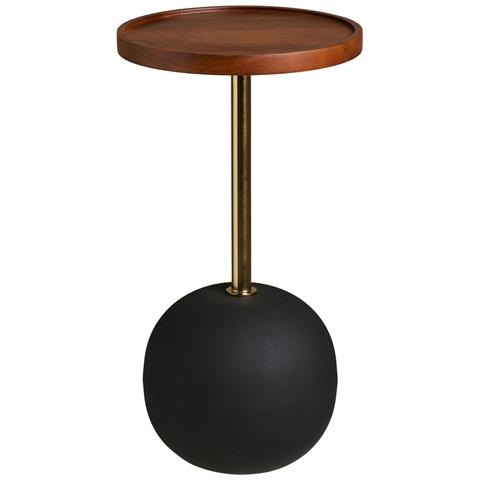 Tavolino Sirone-nero-legno-30x30x56 Cm - Foto 1