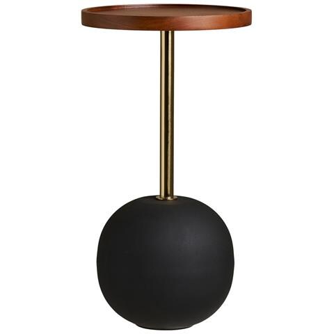Tavolino Sirone-nero-legno-30x30x56 Cm - Foto 2