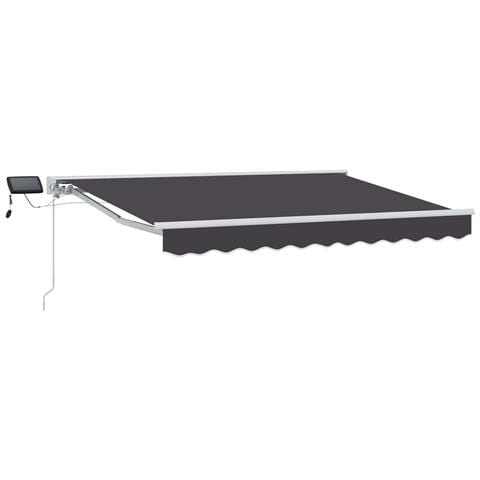Cornice per Tenda Manuale con LED Antracite 3 x 2,5 m - Foto 1