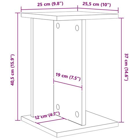 Supporto per piante Rovere Sonoma 25 x 25,5 x 40,5 cm - Foto 9