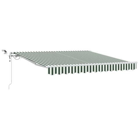 Tenda Retrattile Verde e Bianco 350 x 250 cm - Foto 1