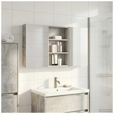 Set di Armadi da Bagno con porta 3 pcs 120 x 10,5 x 60,5 cm - Foto 2