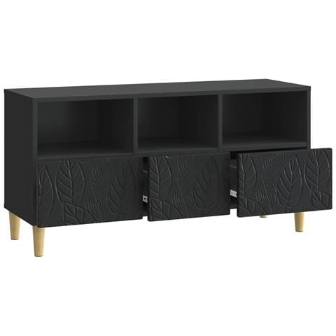 Mobile TV 102 x 34,5 x 50 cm Nero Legno ingegnerizzato - Foto 2