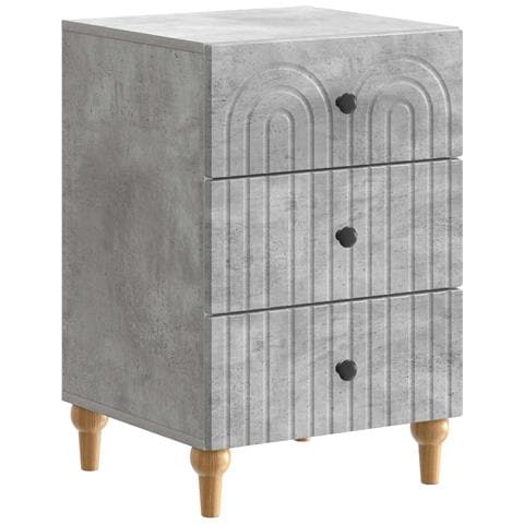 Armadio da Notte con cassetto Grigio Cemento 43x 41 x 66,5 cm - Foto 1