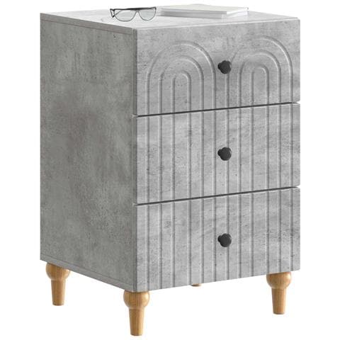 Armadio da Notte con cassetto Grigio Cemento 43x 41 x 66,5 cm - Foto 2