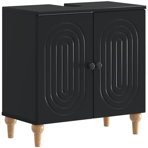 Armadio per Lavabo da Bagno ALKMAAR Nero 59,5 x 31,5 x 59 cm - Foto 1