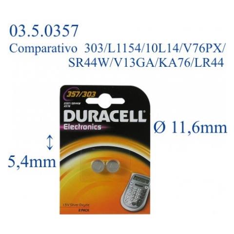 D357 Batteria Ossido di Argento Tipo Bottone Voltaggio 1.5 V - Foto 3