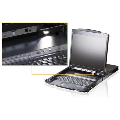 IDATA CL-5708M - Switch KVM USB-PS2 VGA 8 Porte con LCD 17'' e Porta USB, CL5708M - Foto 4