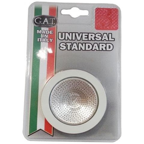 Gat 2 Guarnizione 1 Filtro Universale Moka 2 Tazze Compatibile Alessi Ikea Bialetti Giannini Di. ma. Lagostina Ecc Ecc - Foto 1