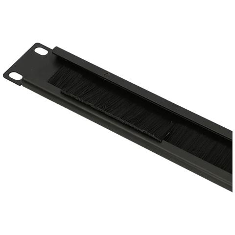 Organizzatore di cavi 1U con pennello, nero - Foto 3