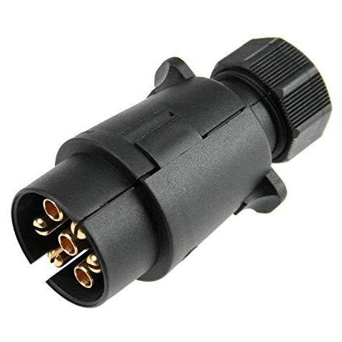 As Schwabe 60462 Auto Rimorchio Spina 7 Poli Gravosi Terminale A Vite 12v 7 Poli 12 V Nero - Foto 1