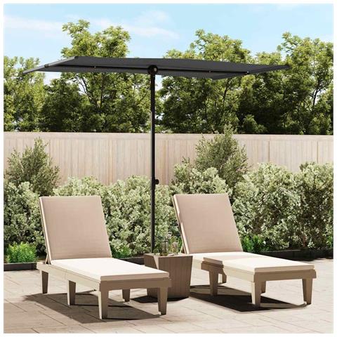 Ombrellone da Giardino con Palo in Alluminio 2x1,5 m Antracite - Foto 2