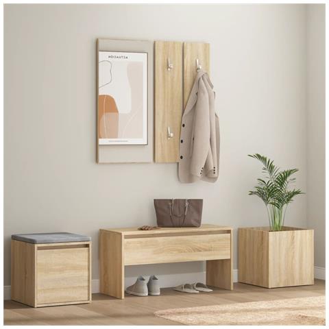 Set Di Mobili Da Corridoio Rovere Sonoma In Legno Multistrato - Foto 6