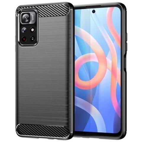 Custodia B-case Tpu Silicone Cover Case Per Xiaomi Redmi Note 11 4g - 11s Carbon Metal Black - Foto 1