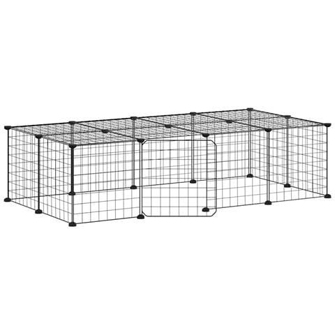 Gabbia Per Animali 20 Pannelli Con Porta Nera 35x35 Cm Acciaio - Foto 1