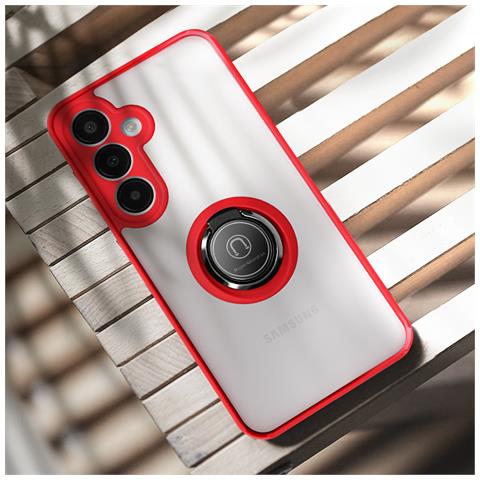 Cover Per Samsung Galaxy S24 Plus Anello Metallico Supporto Ringrip - Foto 5