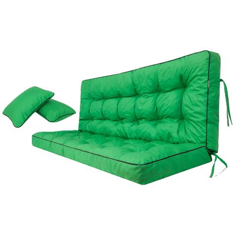 Cuscino Per Altalena Hollywood, Morbido Cuscino Per Seduta, Resistente Cuscino Per Altalena Da Giardino, Cuscino Adatto Per Roulotte, Cuscino Per Panca Con Schienale. Larghezza 100 Cm - Verde - Foto 1