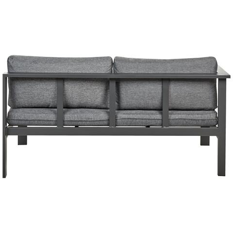 Set Da Giardino 5 Posti Alluminio Nero, Grigio E Beige Messina - Foto 6