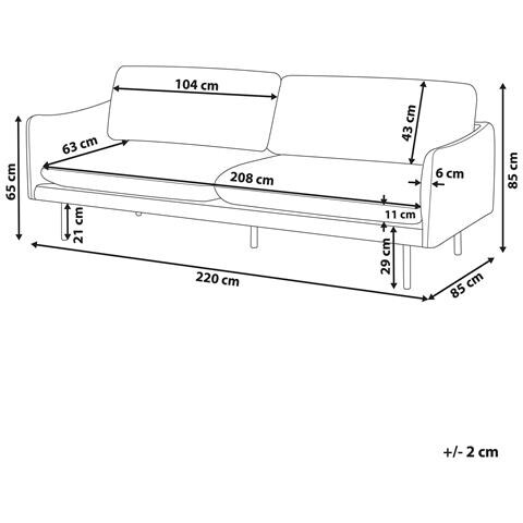 Divano 3 Posti Vinterbro Ciniglia Marrone Dorato - Foto 8